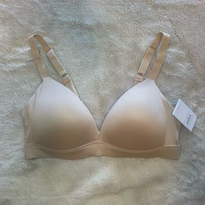 Auden Lightly Lined Wirefree Lounge Bra Soft Beige 36B